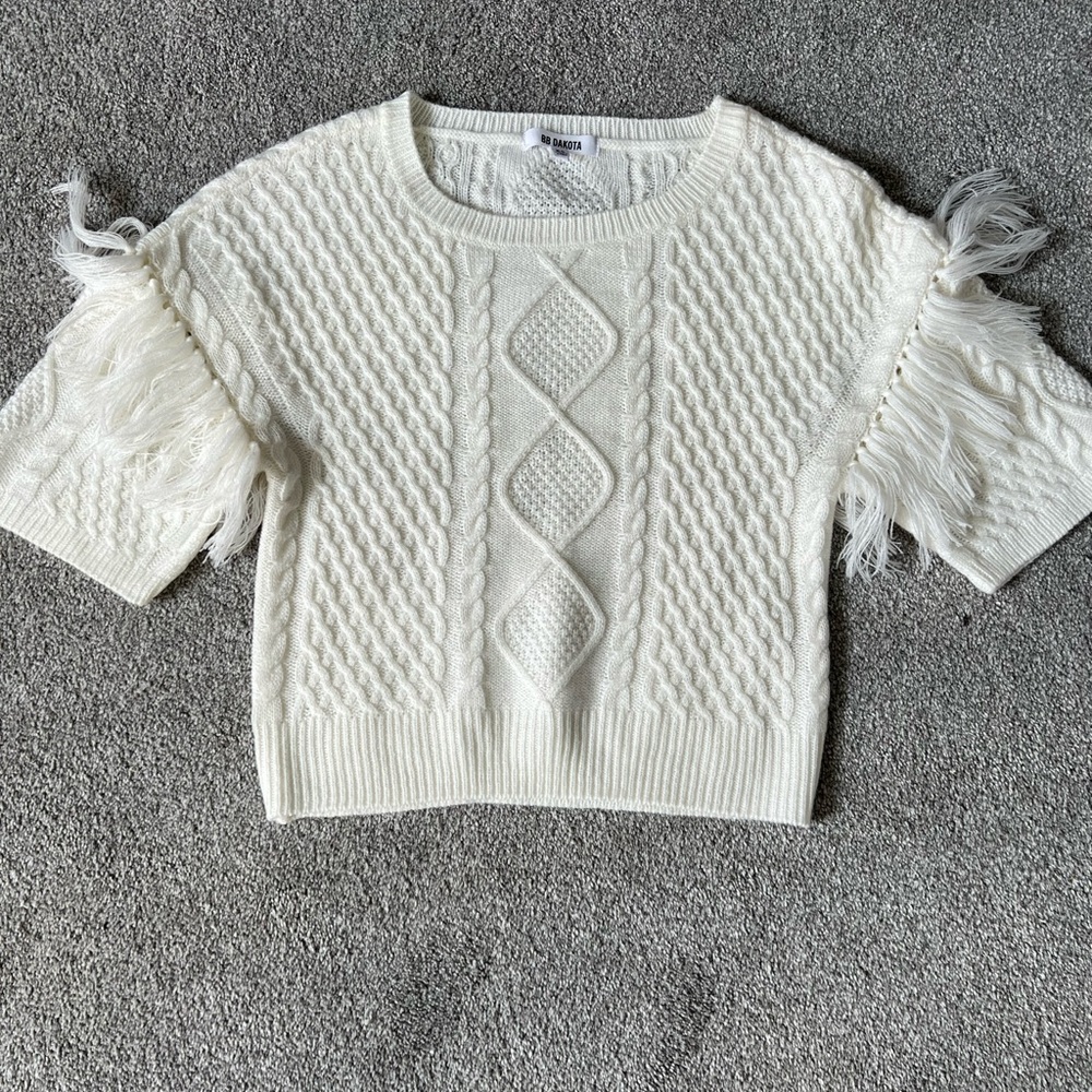 BB Dakota Fringe Out Sweater
